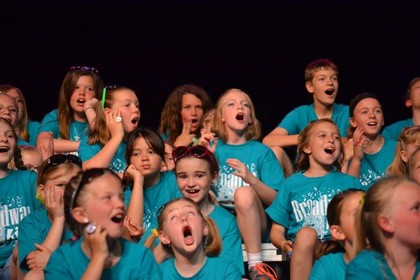 group of kids singing