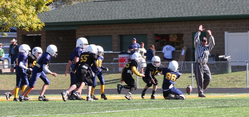 kids playing football