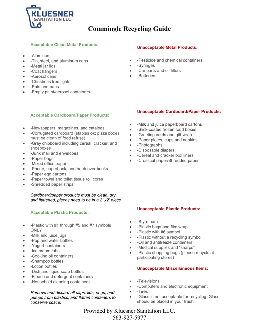 recycling guide
